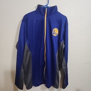 Warriors Jacket Fleece Men Size MT Large & Tall Golden State Basketball Majestic